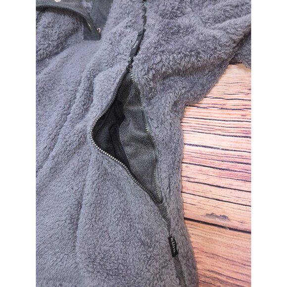 Kühl Womens 1/4 Zip Gray Sherpa Fleece Flight Jacket Small - Picture 7 of 9